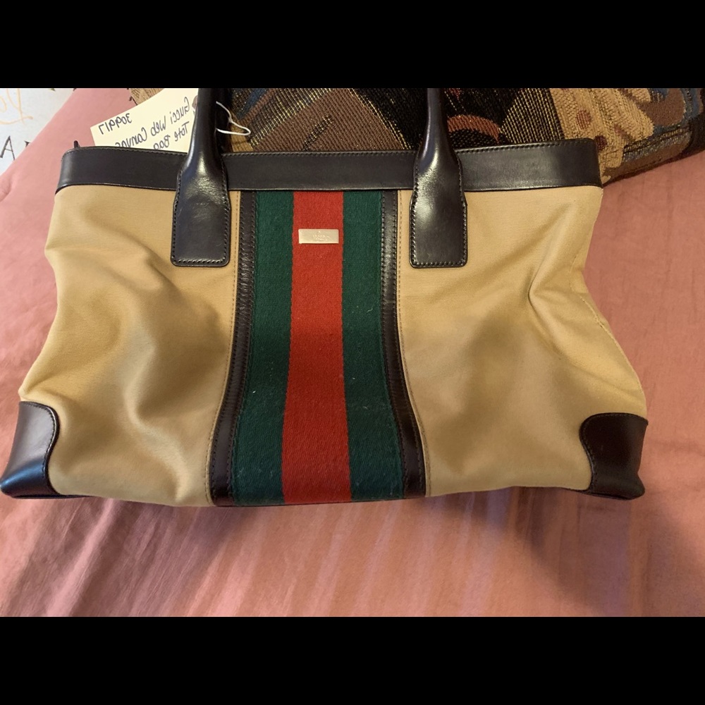 Gucci canvas tote